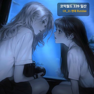 푸른 청춘을 담은 런대 일러스트
