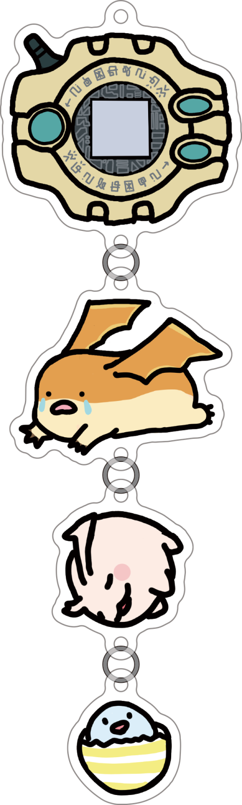 파닥몬 줄줄이 키링