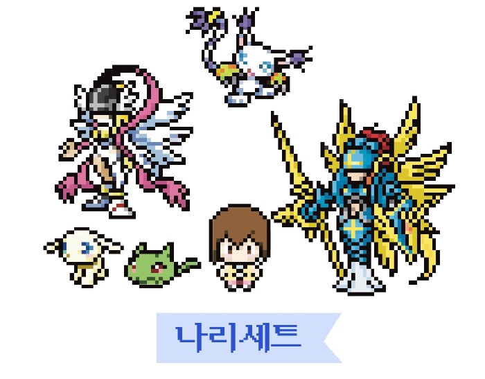 조각스티커6종(나리세트)