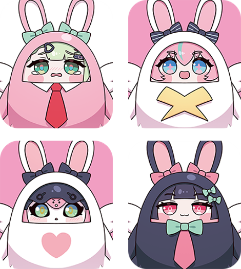 엔젤디 LED 4구 키캡 키링