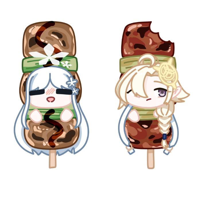 닭꼬치 세트 아크릴 키링