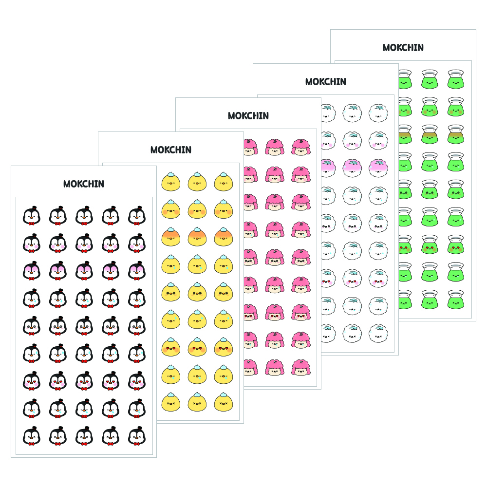 목욕탕친구들 페이스 표정 스티커 _ 바가북