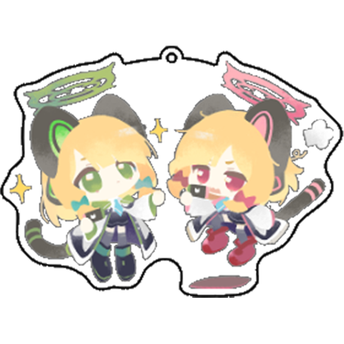 -할인중- 블루아카이브 미도리 모모이 아크릴 키링