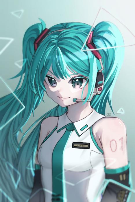 기본 미쿠 엽서