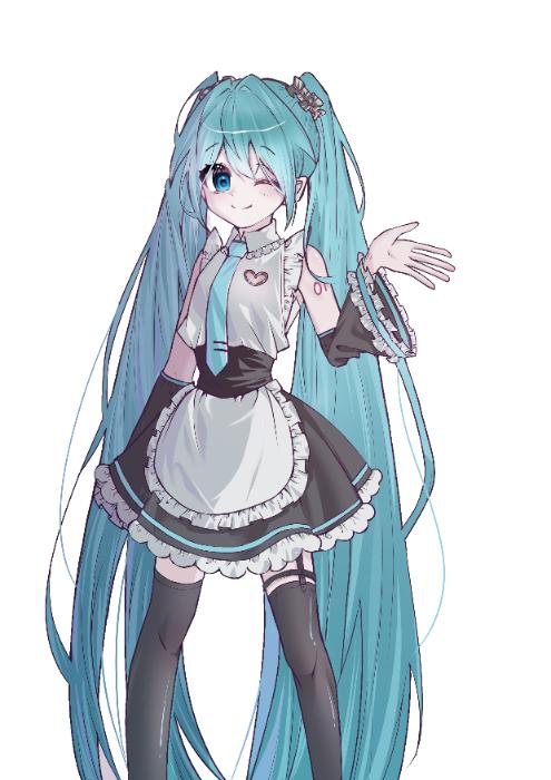 메이드 미쿠 엽서