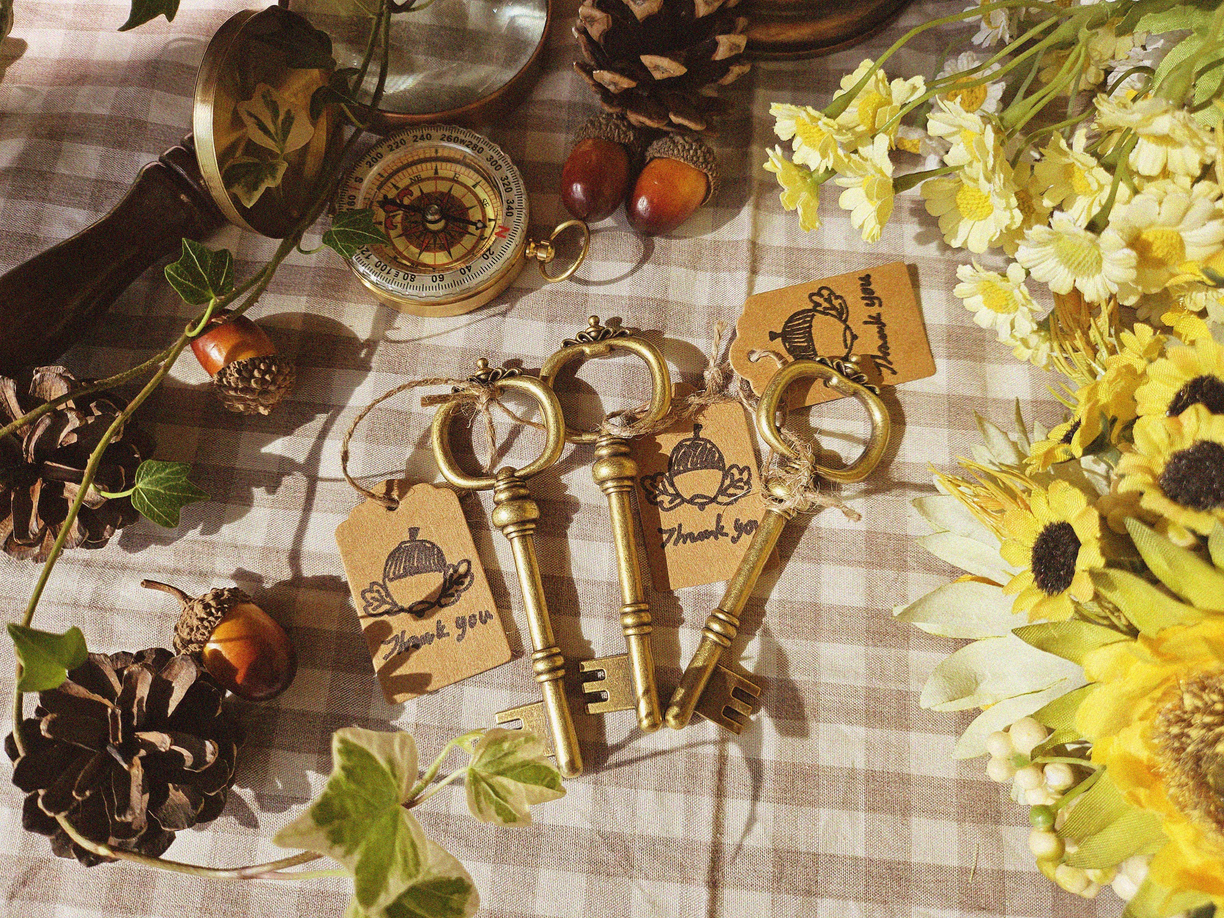 빈티지 열쇠 키링