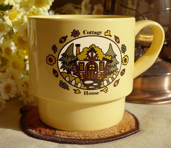 빈티지 머그컵&도토리 코스터