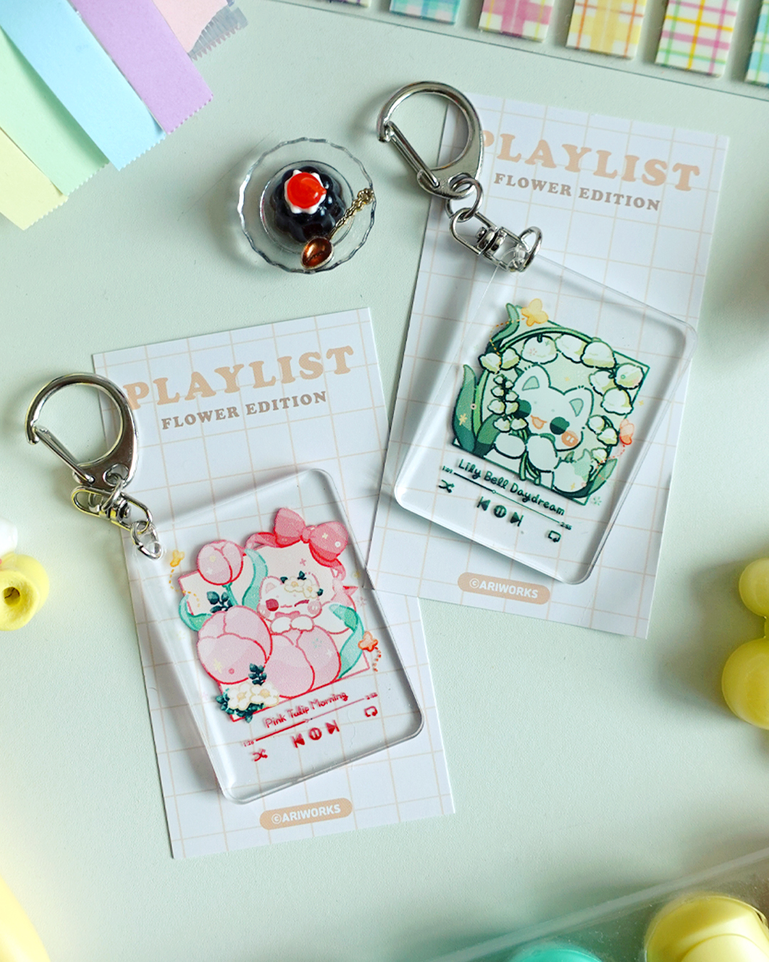 [아리웍스] 플라워 플레이리스트 키링